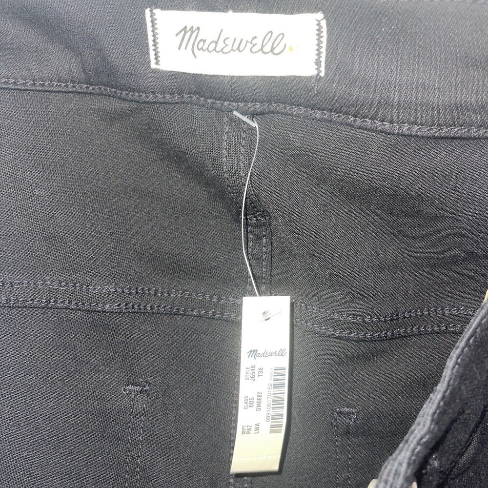 New Madewell Jeans 9" High Rise Skinny Women Size 36 Tall Long TENCEL Black - Picture 10 of 10